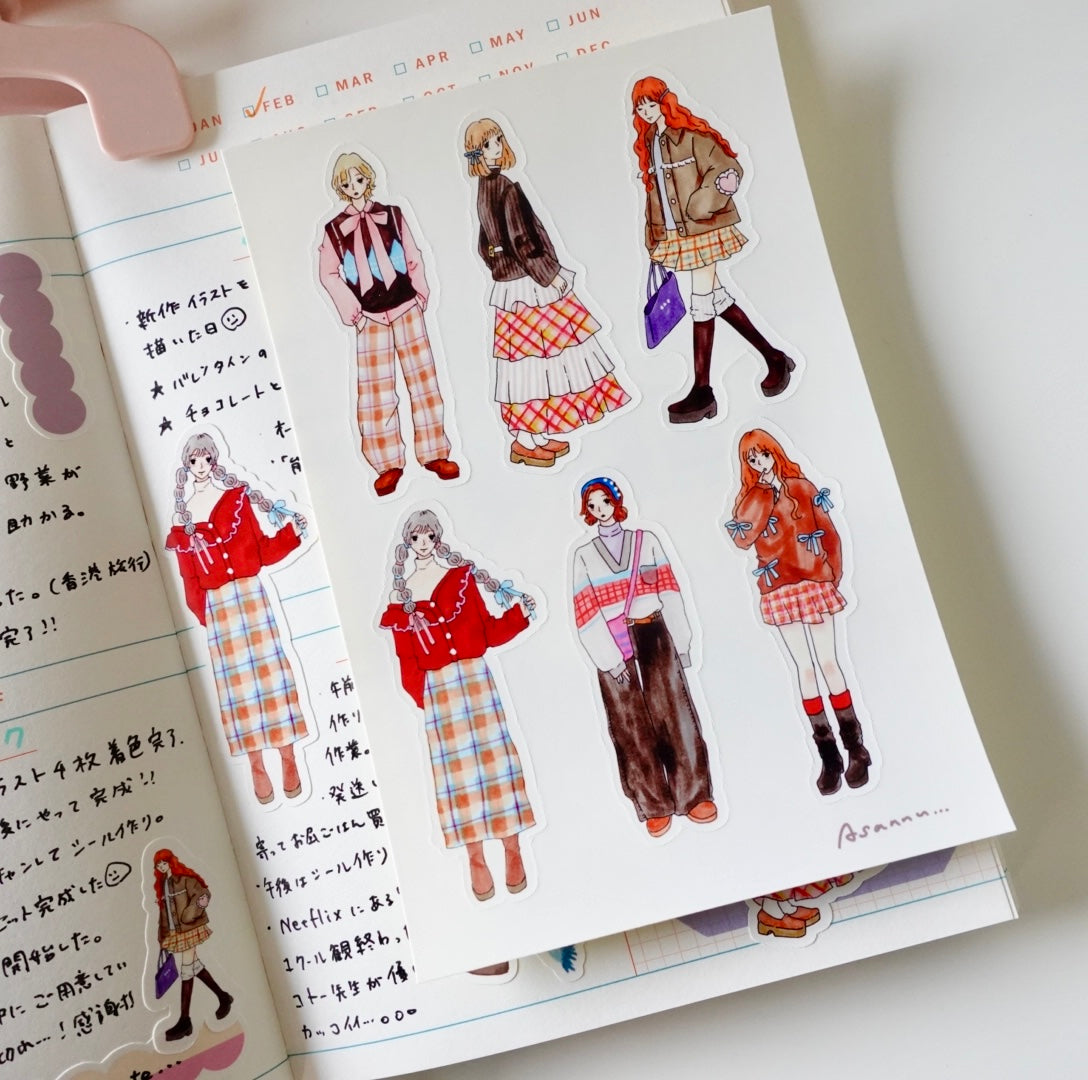 5/31販売終了】Girls Sticker set（no.9） – Asannu shop