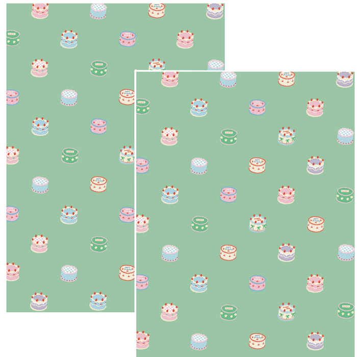 Design Paper - green cake pattern