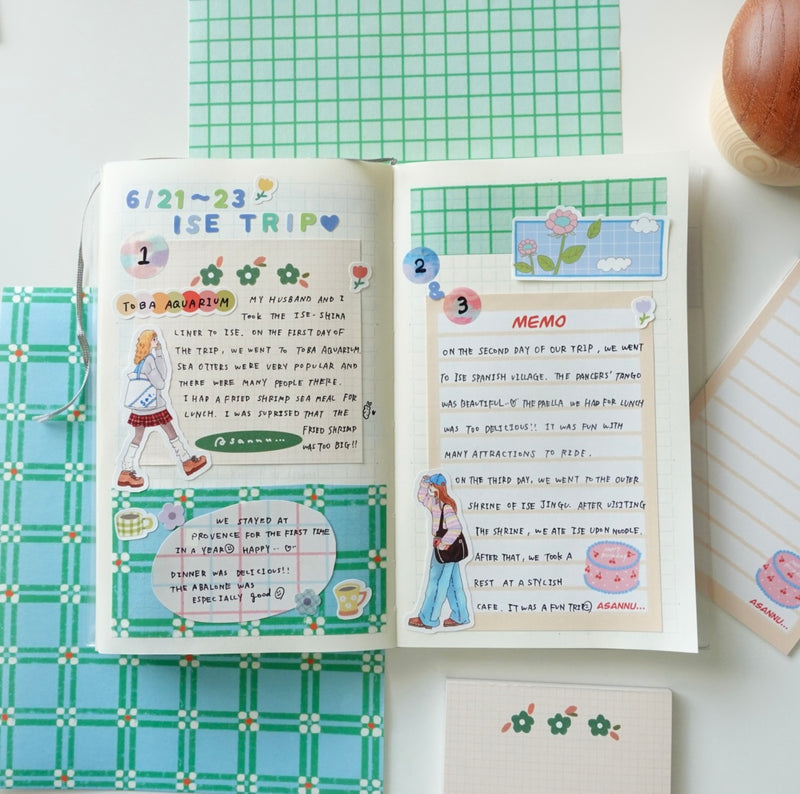 Masking sheet - green grid