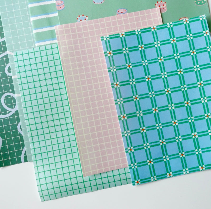 Green stationery set