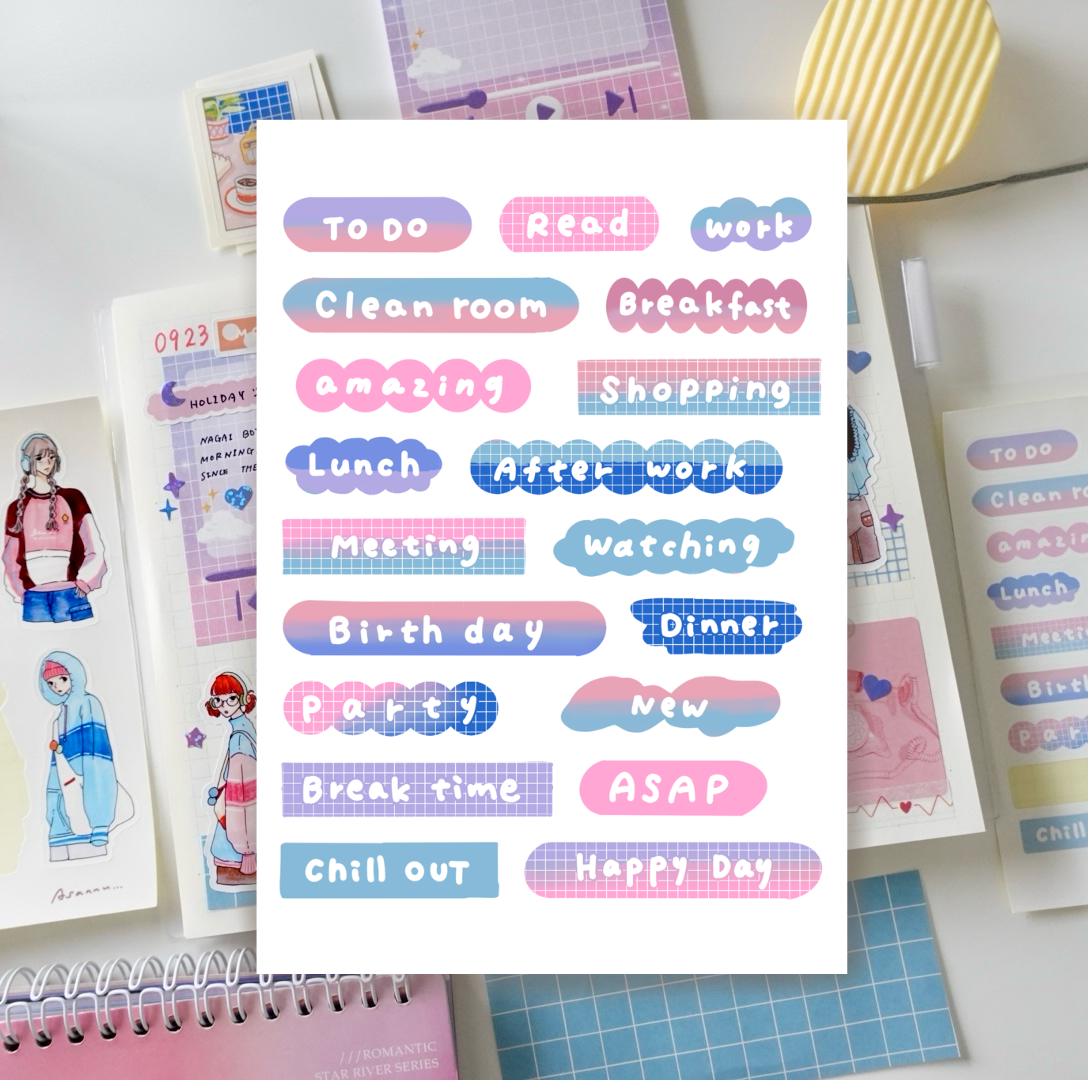 Pop Deco Sticker (Pink Gradient)