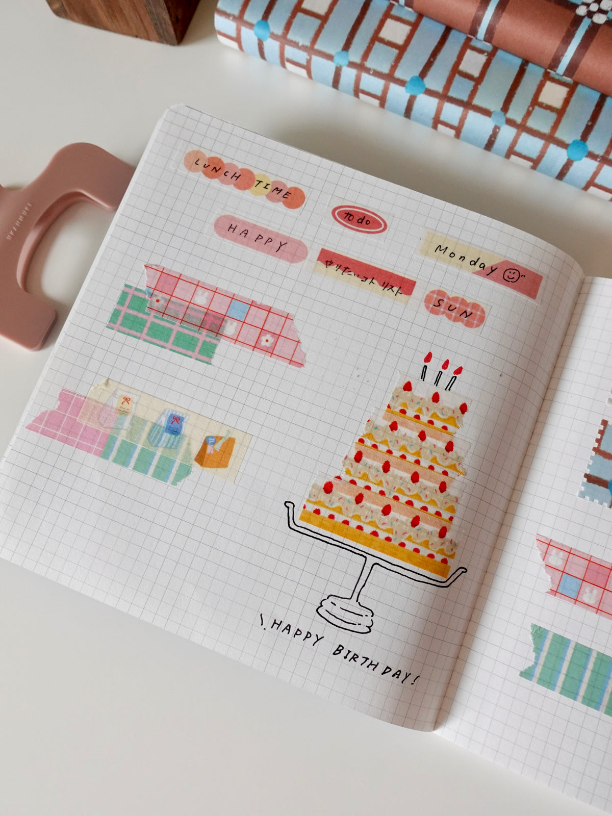 Masking tape - Pop deco coral pink