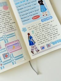 Design Paper - white&blue minsa pattern