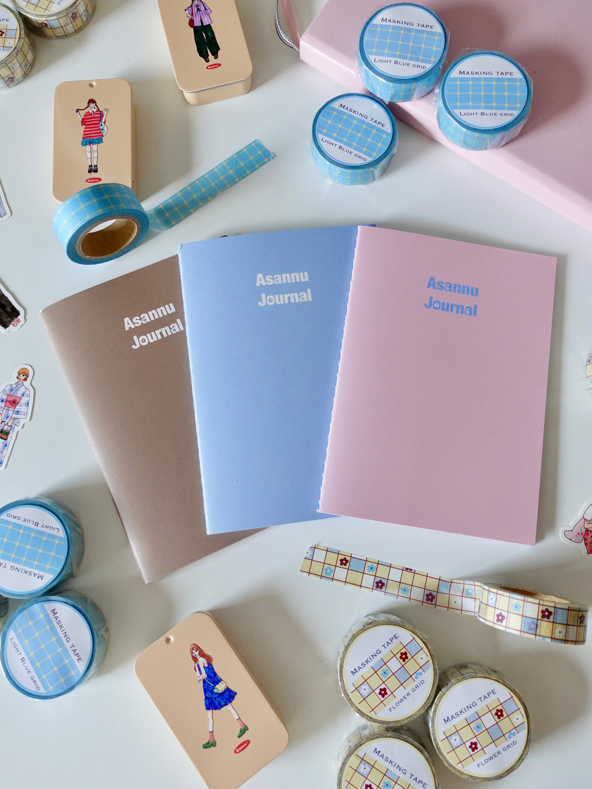 Masking tape - Light blue grid