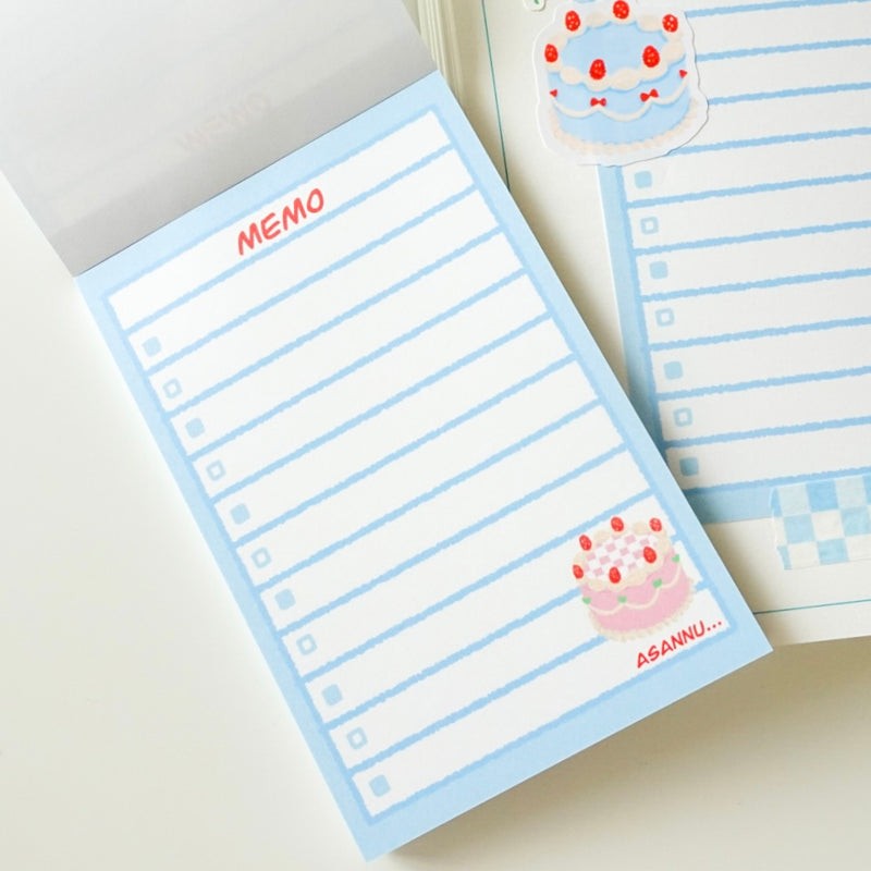 Notepad - blue cake
