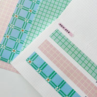 Masking sheet - pink grid