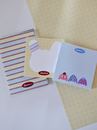 Notepad - butter yellow stripes
