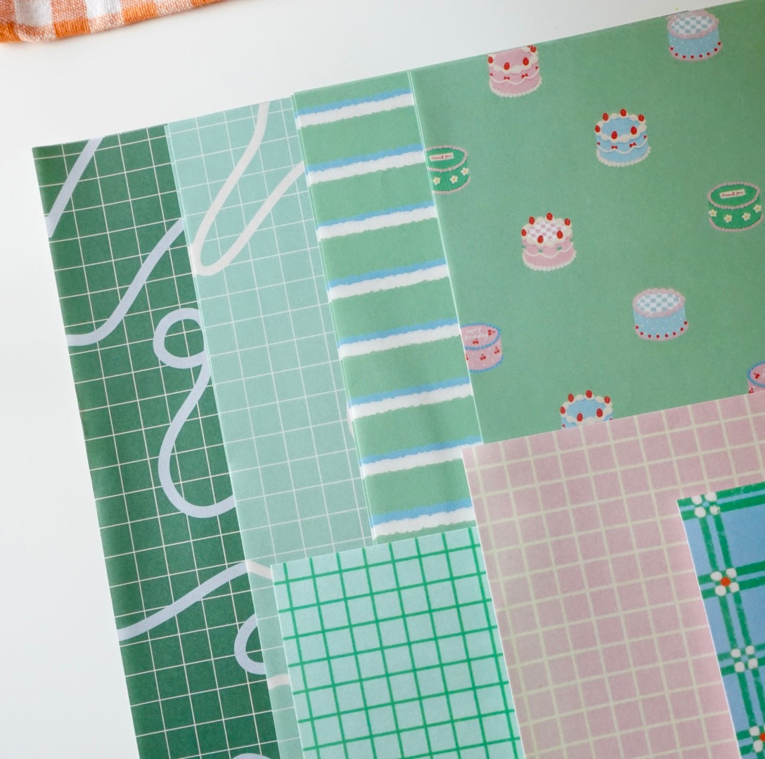 Green stationery set