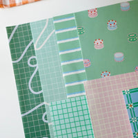 Green stationery set