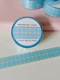 Masking tape - Light blue grid