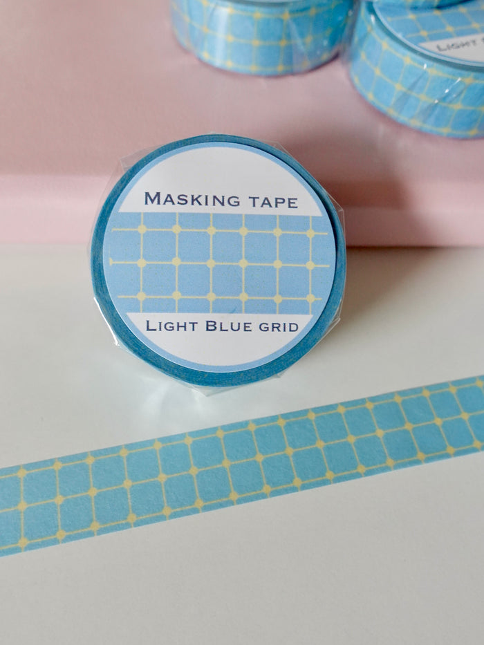 Masking tape - Light blue grid
