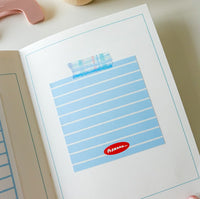 Notepad - blue stripes