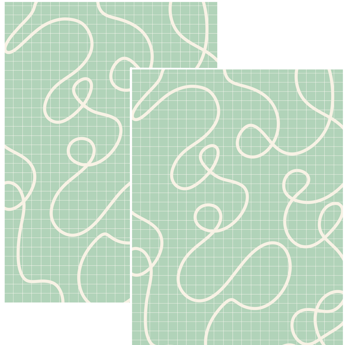 Design Paper - kuru-kuru light green