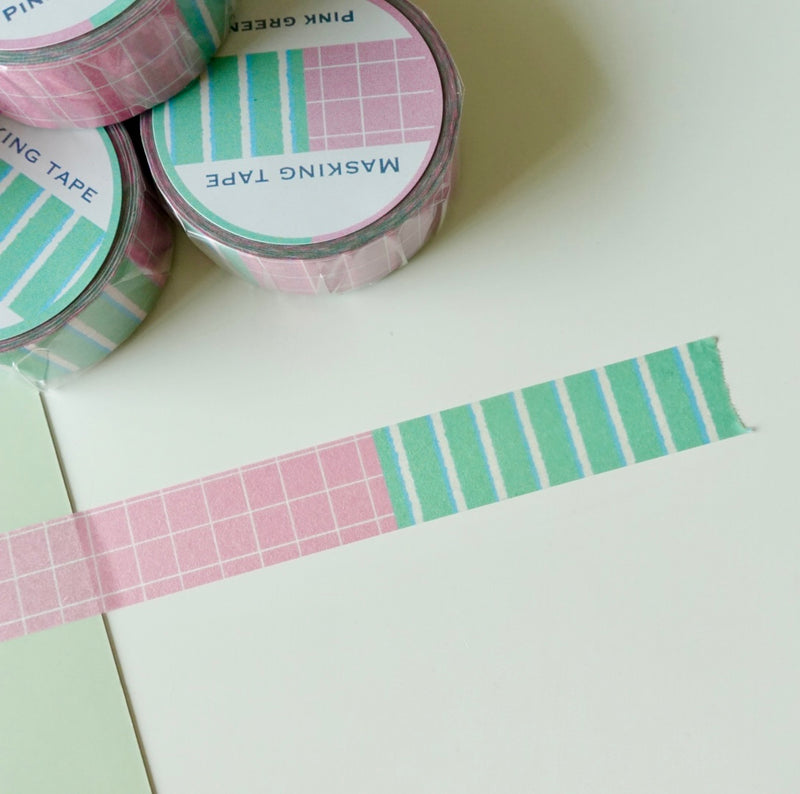 Masking tape - Pink green
