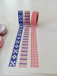 Masking tape - Pink grid