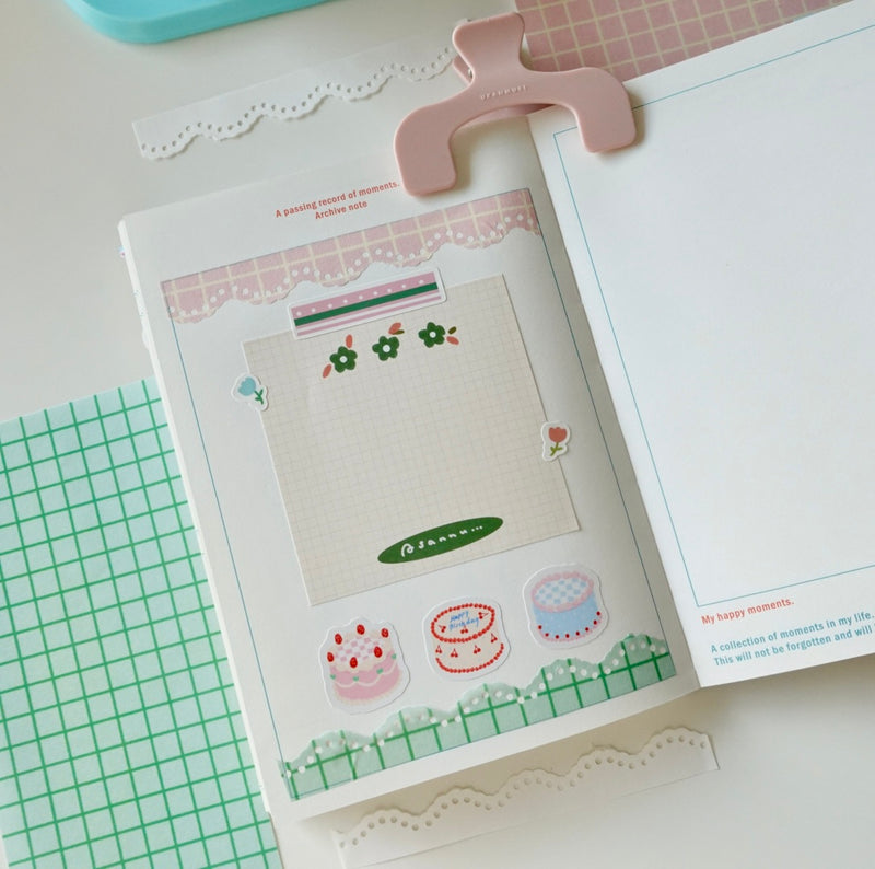 Masking sheet - pink grid