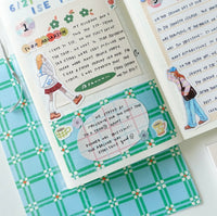 Masking sheet - green&amp;blue minsa pattern