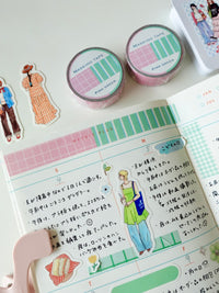 Masking tape - Pink green
