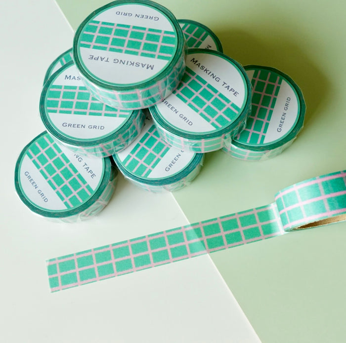 Masking tape - Green grid