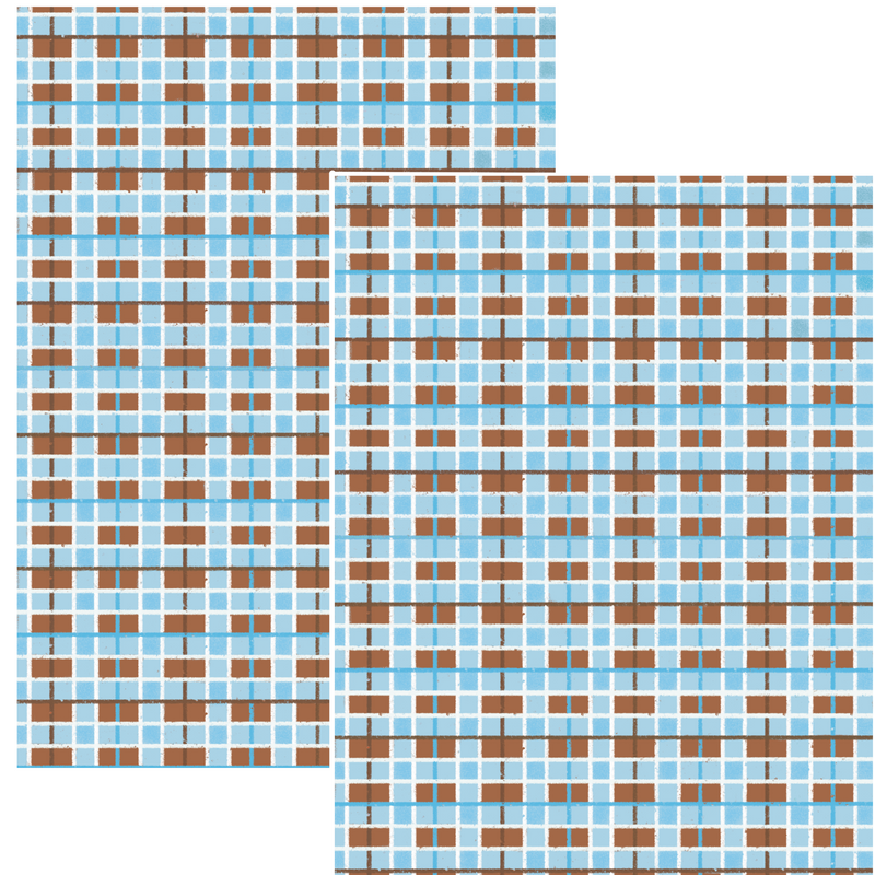 Design Paper - Light blue check pattern – Asannu shop