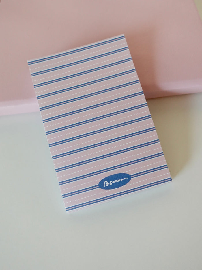 Notepad - Dusty pink stripes