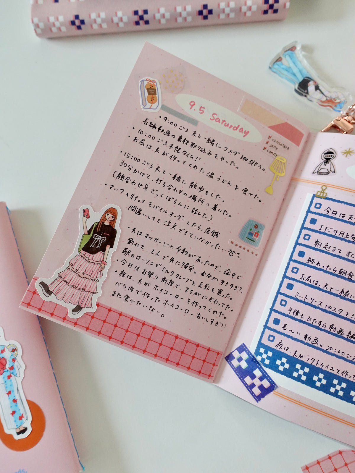 Masking tape - Pink grid
