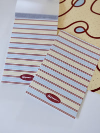 Notepad - butter yellow stripes