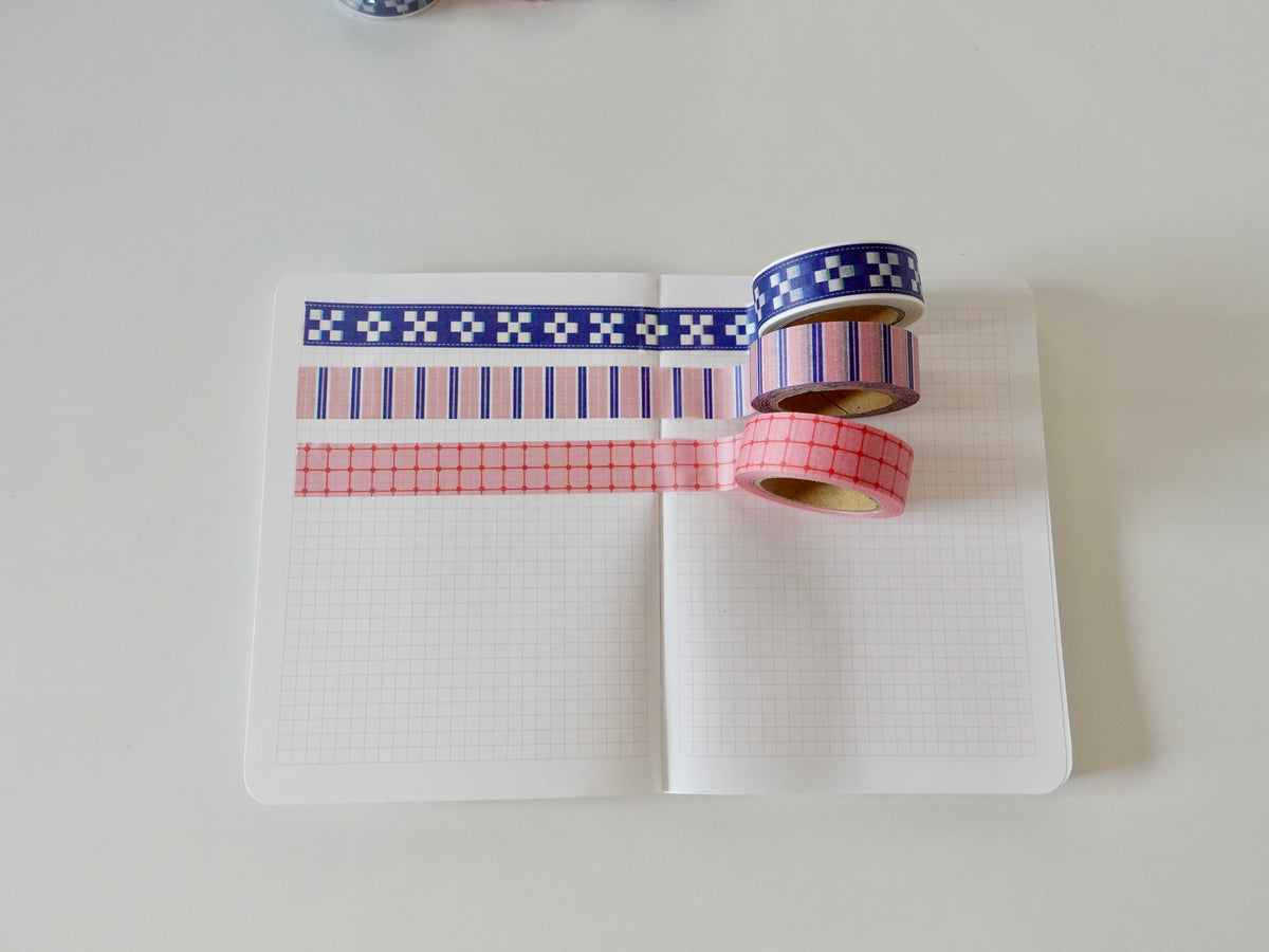 Masking tape - Pink grid