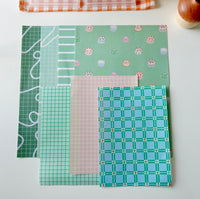 Green stationery set