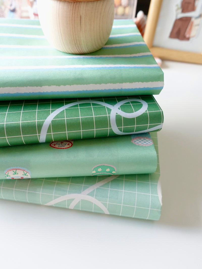 Design Paper - green stripes