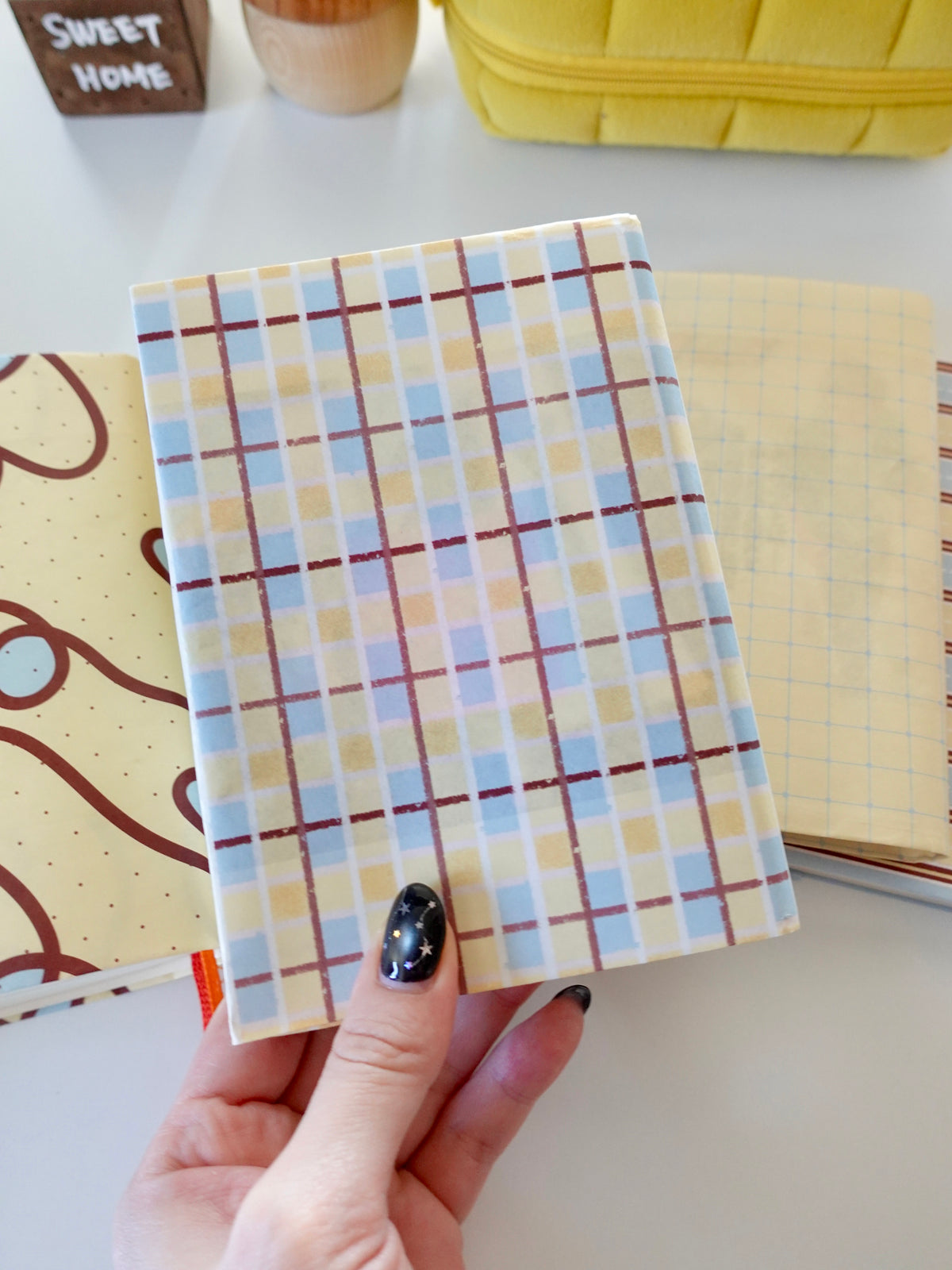 Design Paper - Butter yellow check pattern