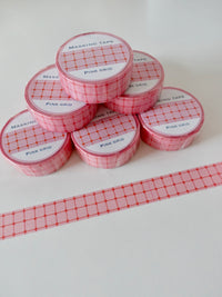 Masking tape - Pink grid