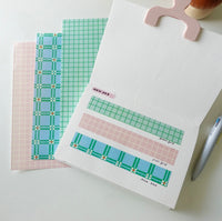 Green stationery set