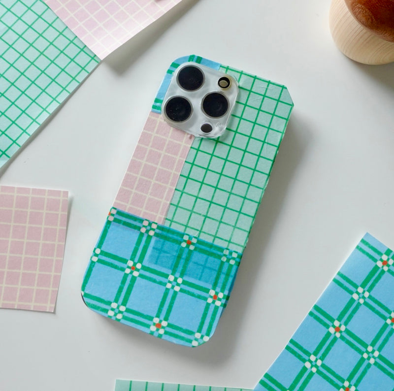 Masking sheet - pink grid