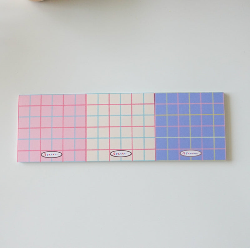 Beige Notepad Color Notepad - beige grid – Asannu shop