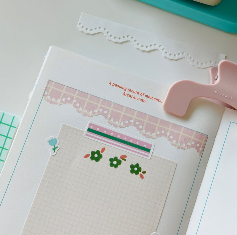 Masking sheet - pink grid