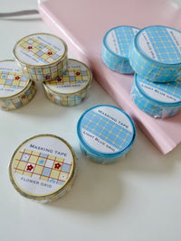 Masking tape - Light blue grid