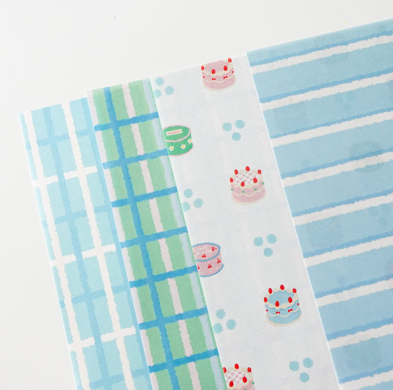 Design Paper - blue rectangle pattern