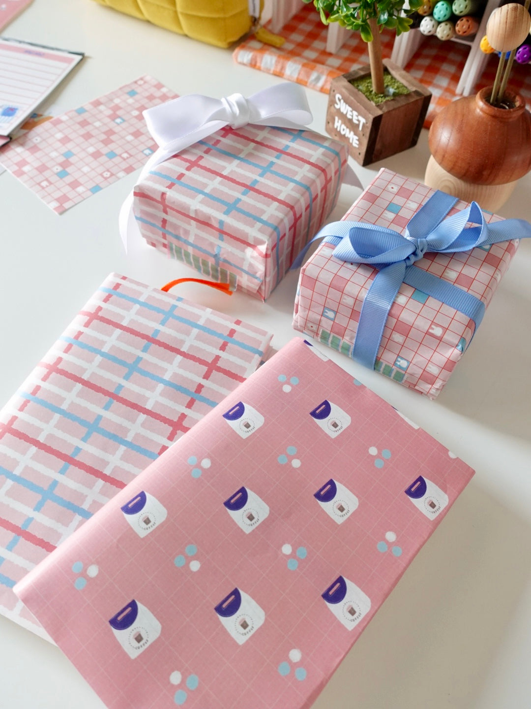 Design Paper - pink rectangle pattern