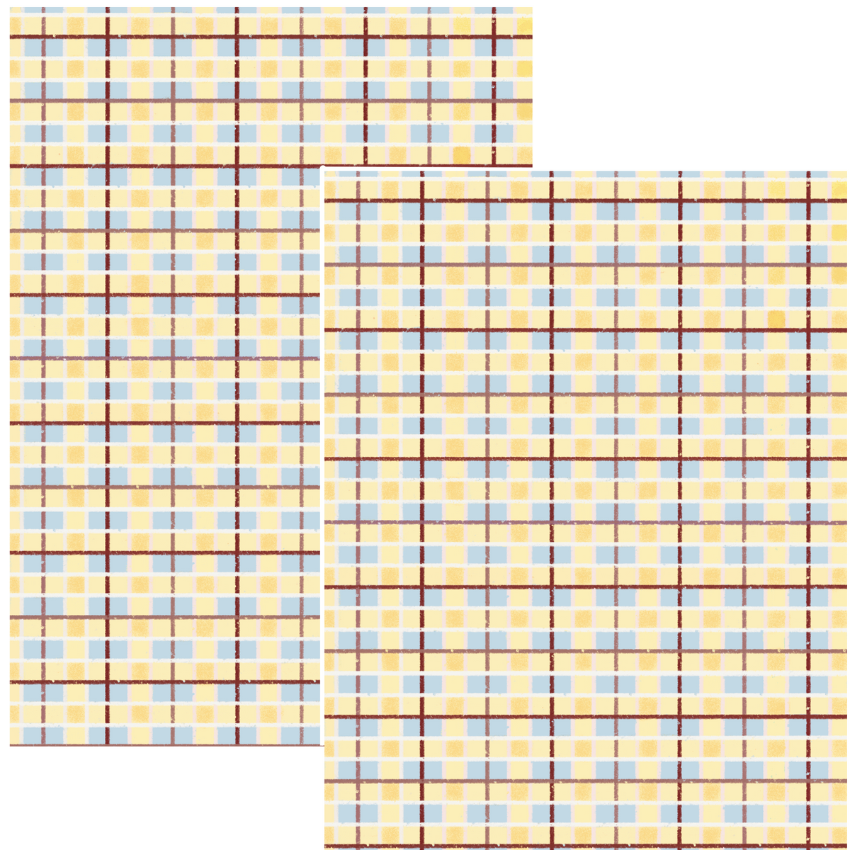 Design Paper - Butter yellow check pattern