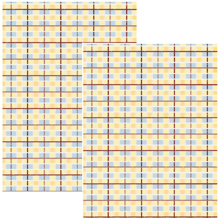 Design Paper - Butter yellow check pattern