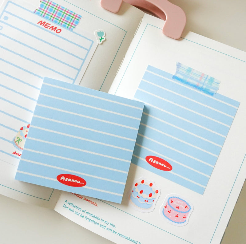 Notepad - blue stripes