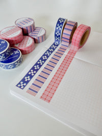 Masking tape - Pink grid