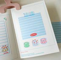 Notepad - blue stripes