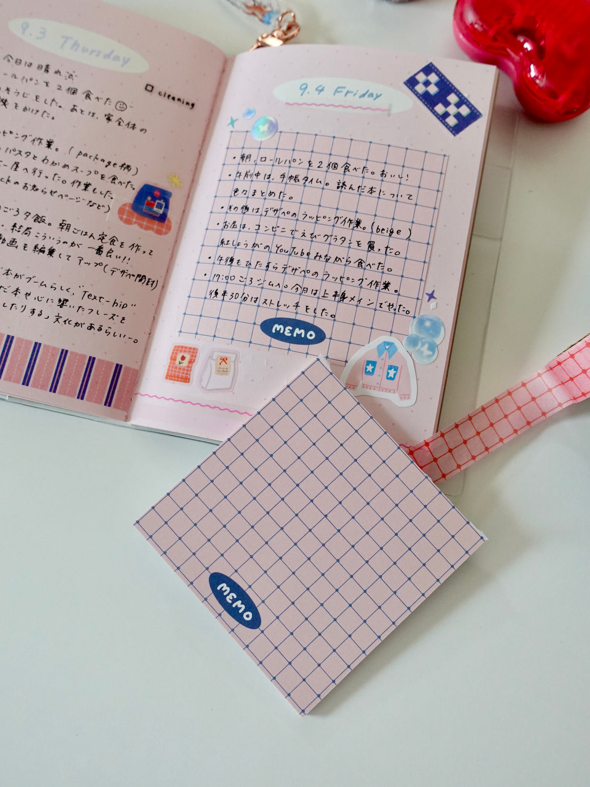 Notepad - Dusty pink grid