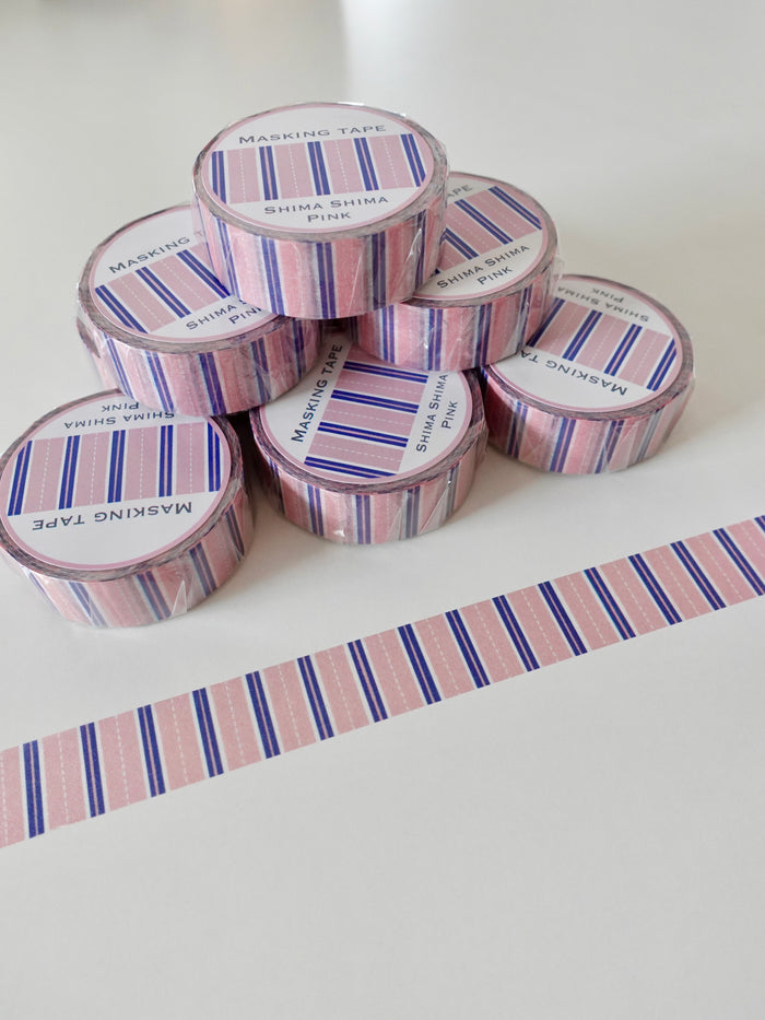 Masking tape - Striped pink