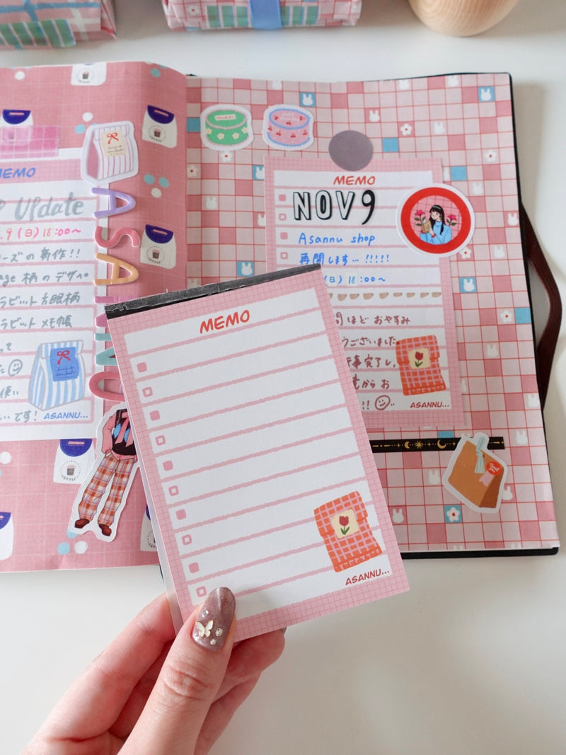 Notepad Delivery. Packaging Notepad - pink package – Asannu shop