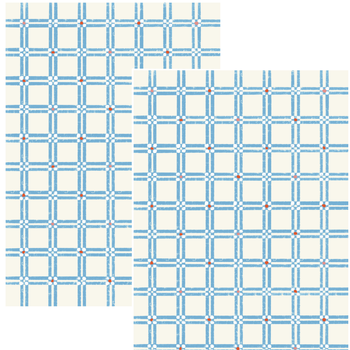 Design Paper - white&blue minsa pattern