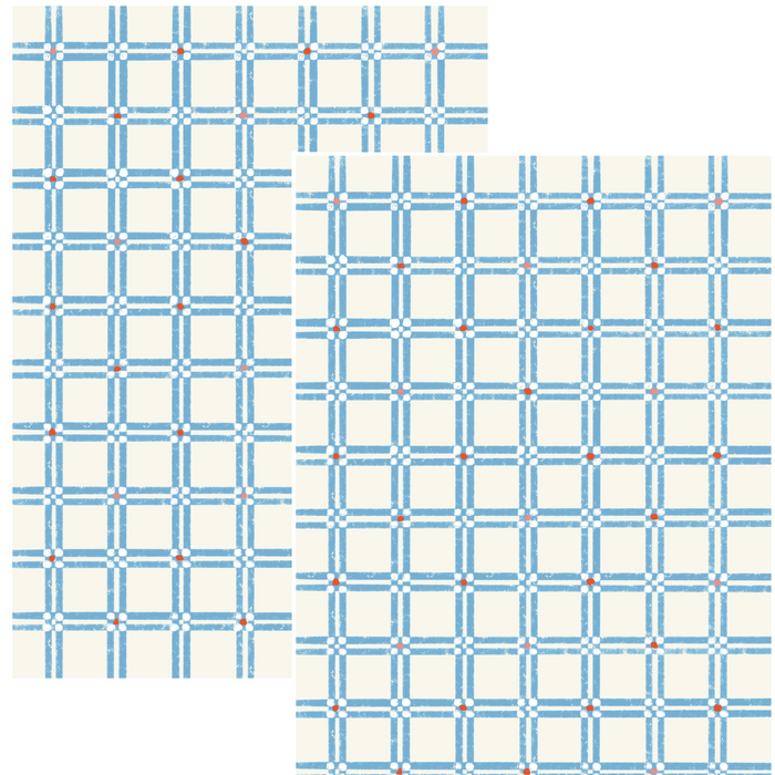 Design Paper - white&blue minsa pattern