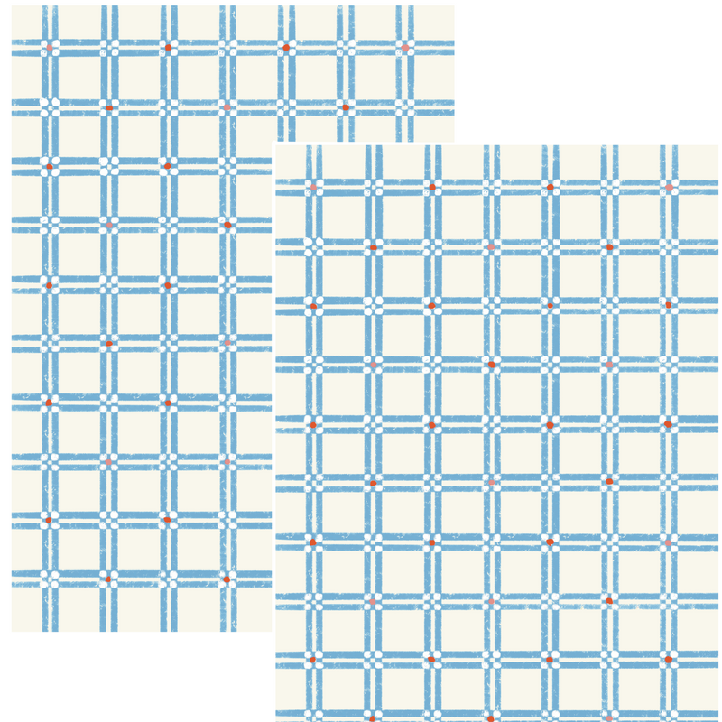 Design Paper - white&blue minsa pattern